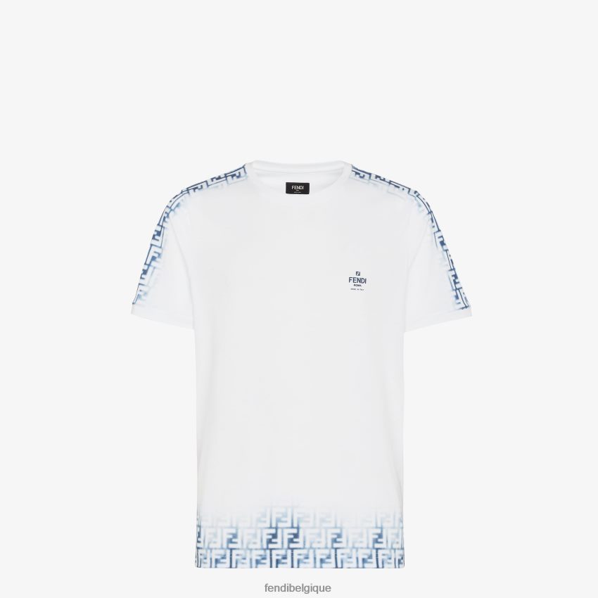 vêtements Fendi t-shirt en jersey blanc hommes 8X8J2J1957 Fendi Sac
