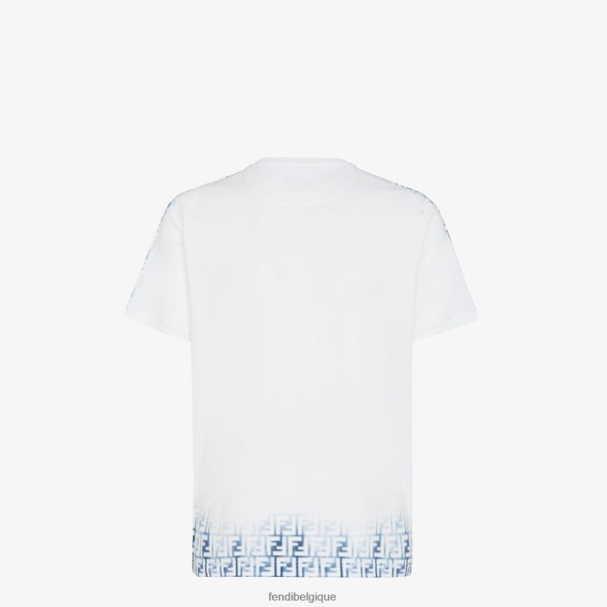 vêtements Fendi t-shirt en jersey blanc hommes 8X8J2J1957 Fendi Sac
