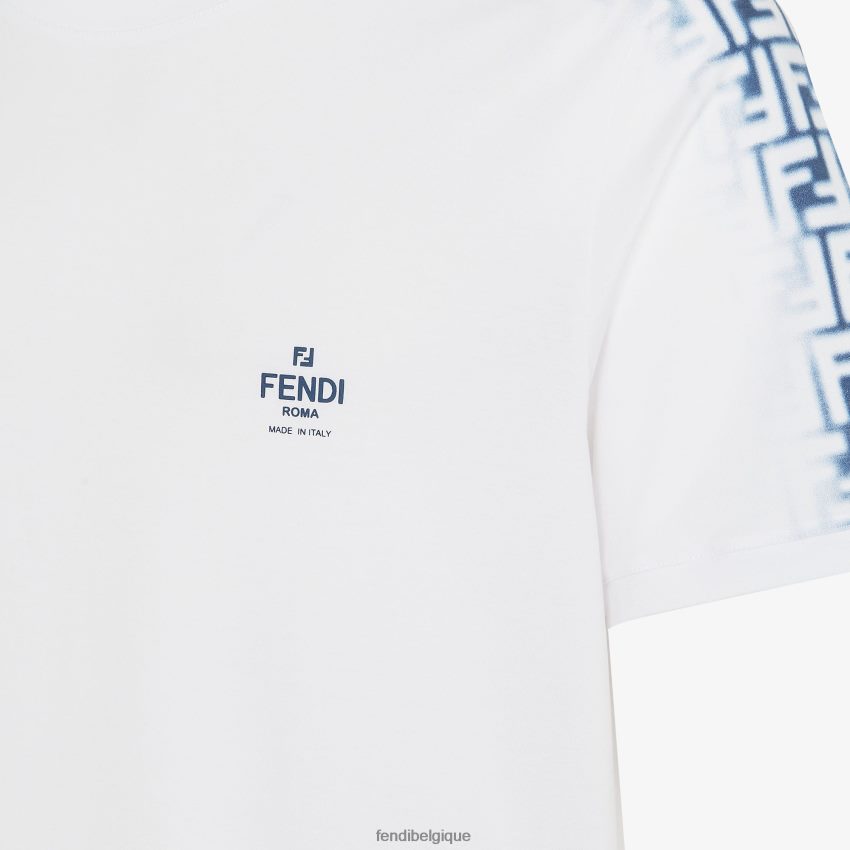 vêtements Fendi t-shirt en jersey blanc hommes 8X8J2J1957 Fendi Sac