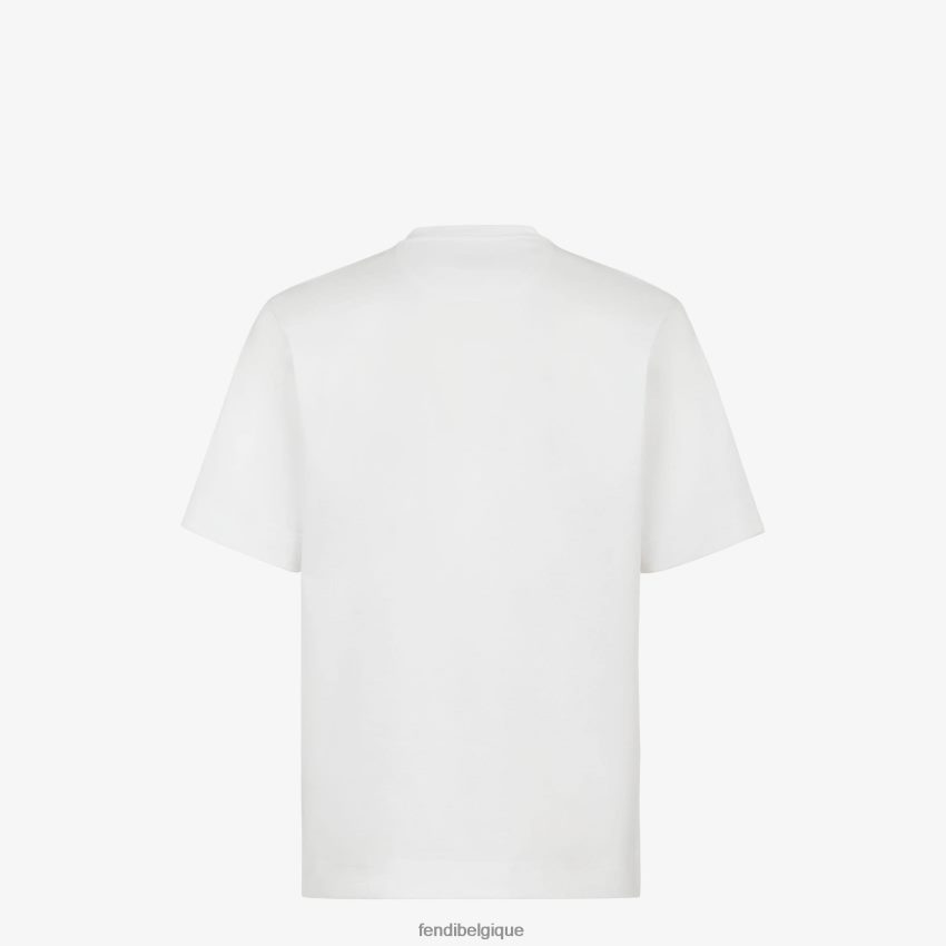 vêtements Fendi t-shirt en jersey blanc hommes 8X8J2J1962 Fendi Lunette De Soleil
