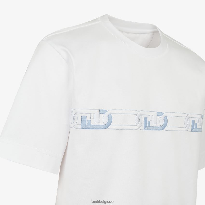 vêtements Fendi t-shirt en jersey blanc hommes 8X8J2J1962 Fendi Lunette De Soleil