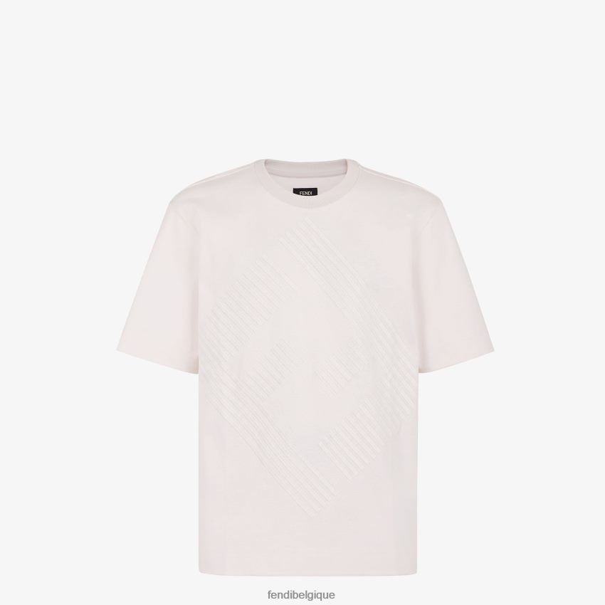 vêtements Fendi t-shirt en jersey blanc hommes 8X8J2J1977 Fendi Lunette De Soleil