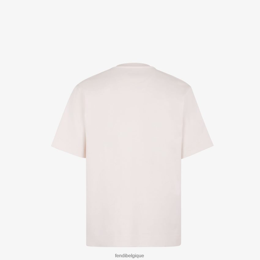 vêtements Fendi t-shirt en jersey blanc hommes 8X8J2J1977 Fendi Lunette De Soleil