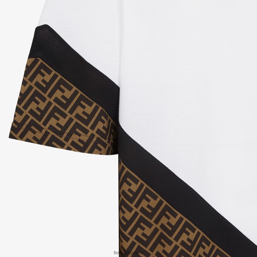 vêtements Fendi t-shirt en jersey blanc hommes 8X8J2J1990 Fendi Sac