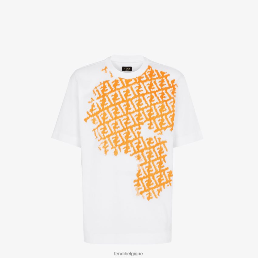 vêtements Fendi t-shirt en jersey blanc hommes 8X8J2J2003 Fendi Belgique