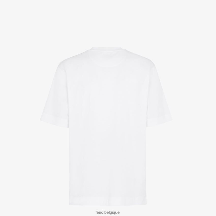 vêtements Fendi t-shirt en jersey blanc hommes 8X8J2J2003 Fendi Belgique