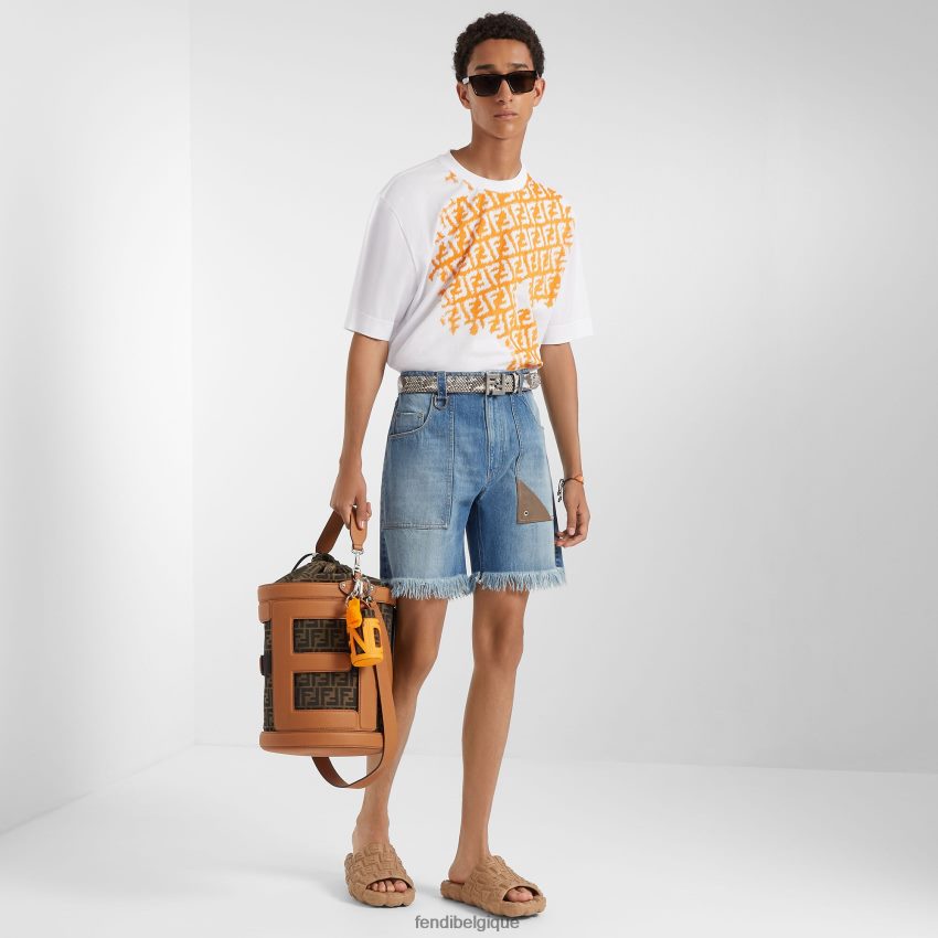 vêtements Fendi t-shirt en jersey blanc hommes 8X8J2J2003 Fendi Belgique