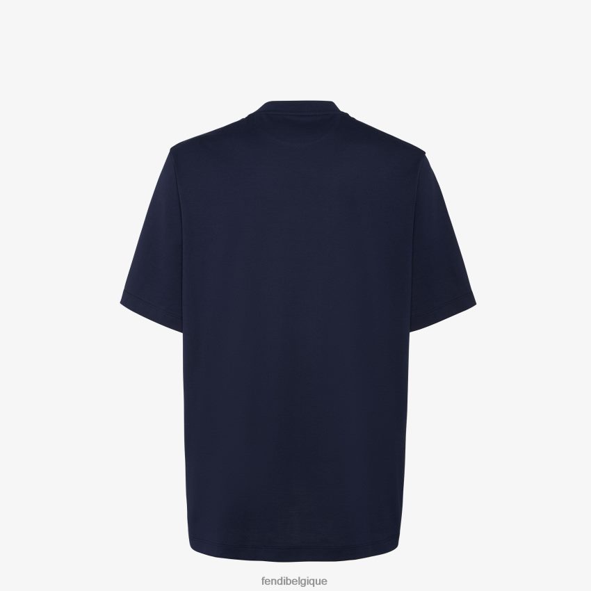 vêtements Fendi t-shirt en jersey bleu hommes 8X8J2J1906 Fendi Sac