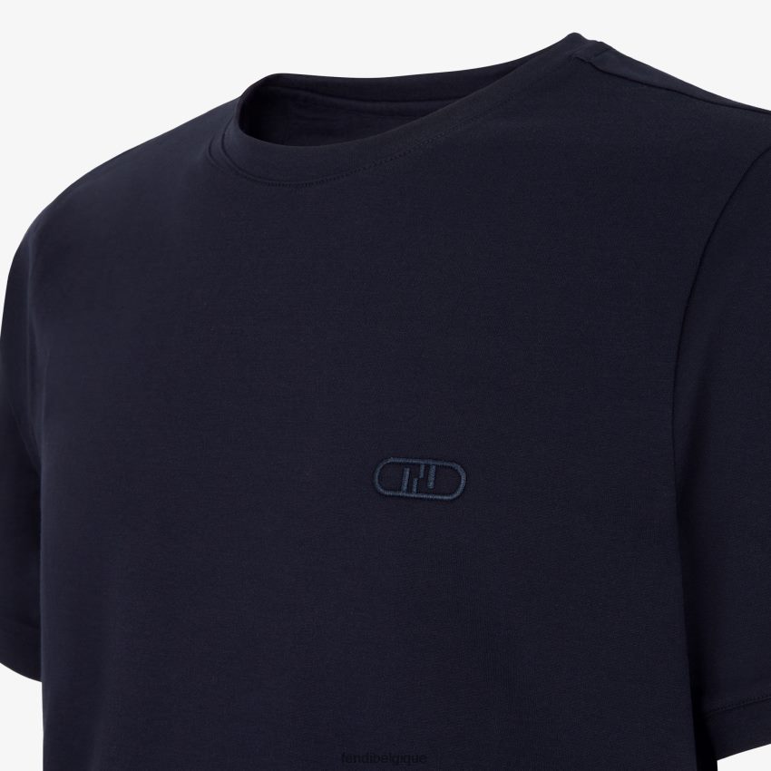 vêtements Fendi t-shirt en jersey bleu hommes 8X8J2J1969 Fendi Sac