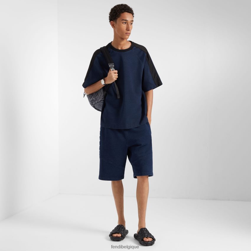 vêtements Fendi t-shirt en jersey bleu hommes 8X8J2J2077 Fendi Sac
