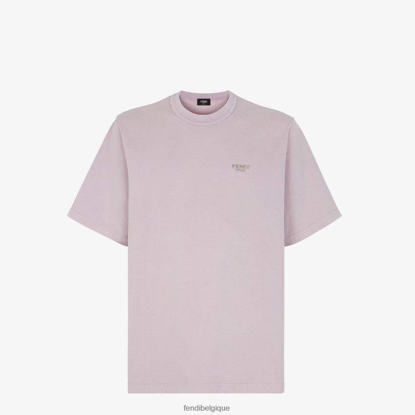 vêtements Fendi t-shirt en jersey lilas violet hommes 8X8J2J1963 Fendi Sac