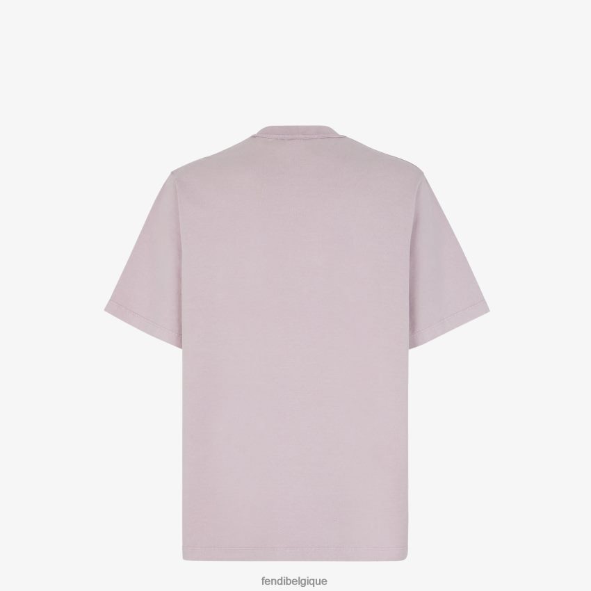 vêtements Fendi t-shirt en jersey lilas violet hommes 8X8J2J1963 Fendi Sac