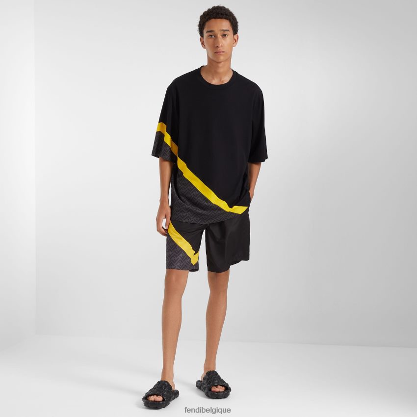 vêtements Fendi t-shirt en jersey noir hommes 8X8J2J2016 Fendi Lunette De Soleil