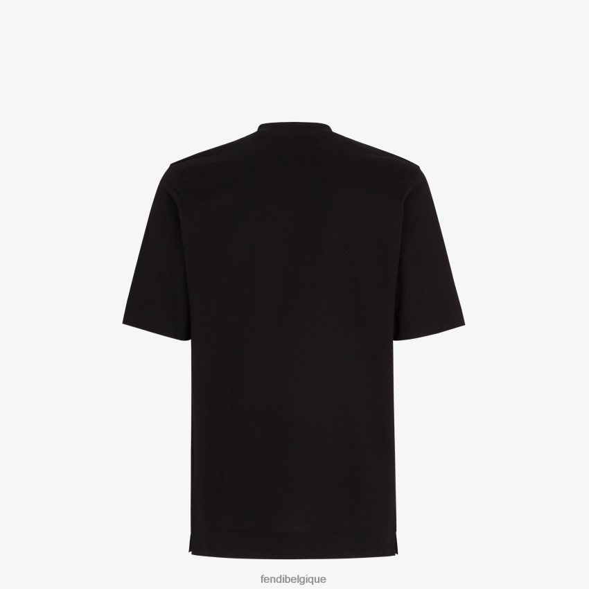 vêtements Fendi t-shirt en jersey noir hommes 8X8J2J2052 Fendi Lunette De Soleil