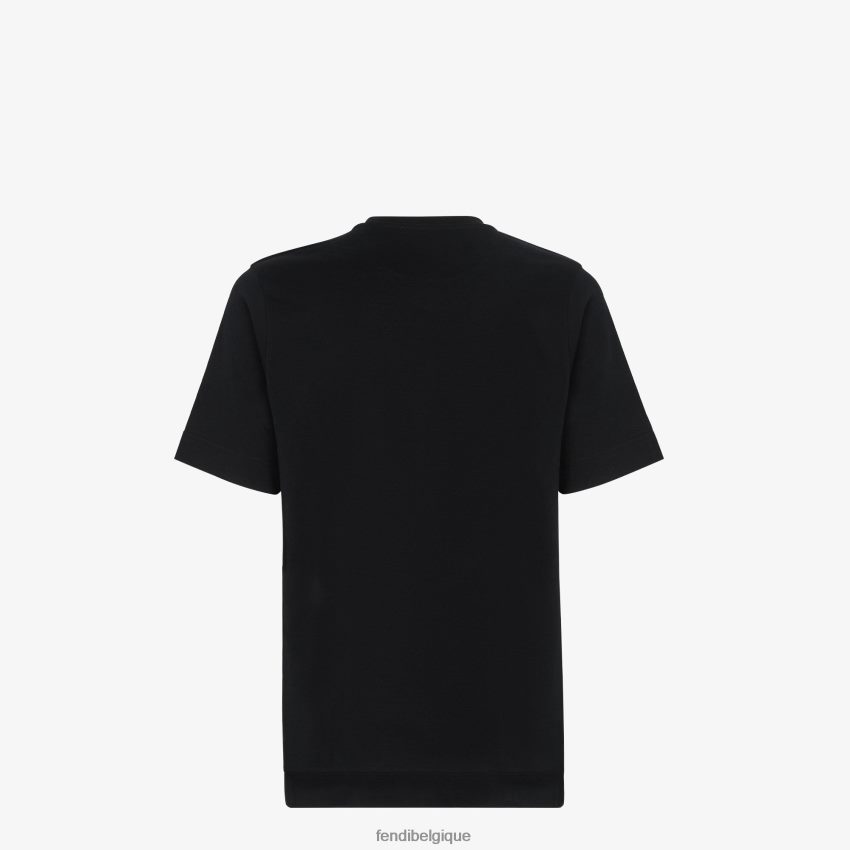 vêtements Fendi t-shirt en jersey noir hommes 8X8J2J2059 Fendi Sac