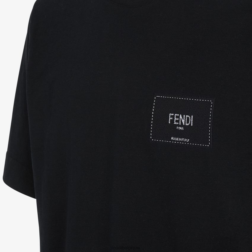vêtements Fendi t-shirt en jersey noir hommes 8X8J2J2059 Fendi Sac