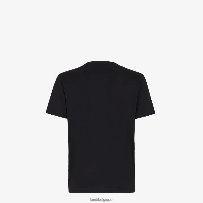 vêtements Fendi t-shirt en jersey noir hommes 8X8J2J2148 Fendi Lunette De Soleil