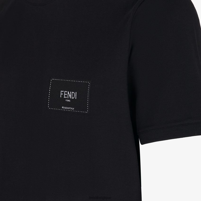 vêtements Fendi t-shirt en jersey noir hommes 8X8J2J2148 Fendi Lunette De Soleil