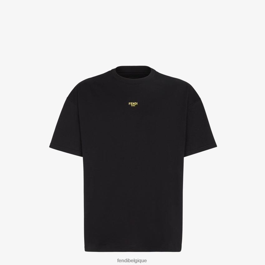 vêtements Fendi t-shirt en jersey noir hommes 8X8J2J2150 Fendi Belgique