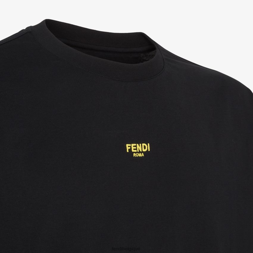 vêtements Fendi t-shirt en jersey noir hommes 8X8J2J2150 Fendi Belgique
