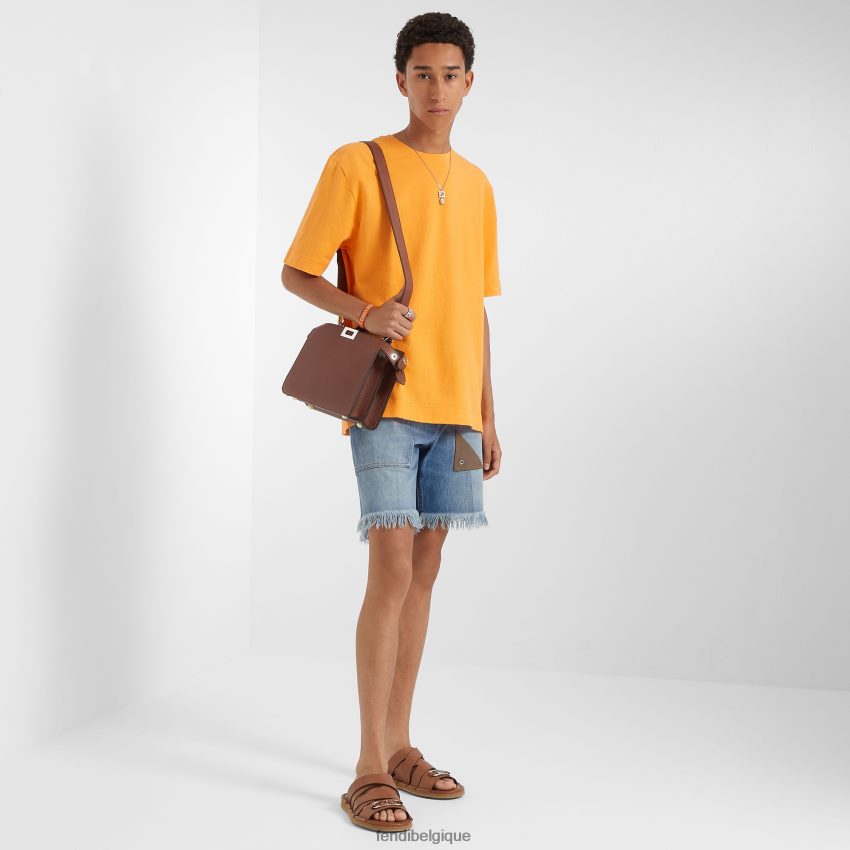 vêtements Fendi t-shirt en jersey orange hommes 8X8J2J2004 Fendi Lunette De Soleil