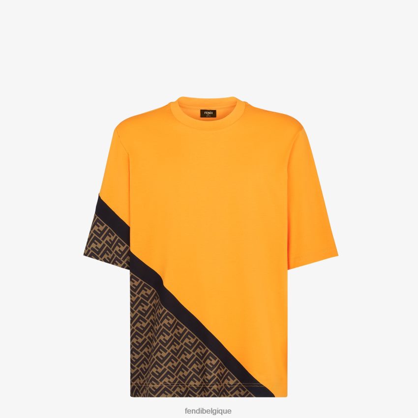 vêtements Fendi t-shirt en jersey orange hommes 8X8J2J2005 Fendi Sac