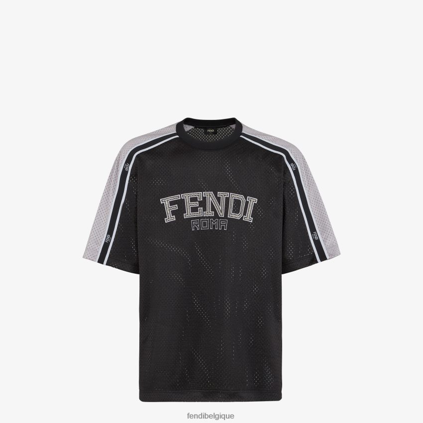 vêtements Fendi t-shirt en maille technique gris hommes 8X8J2J1944 Fendi Lunette De Soleil