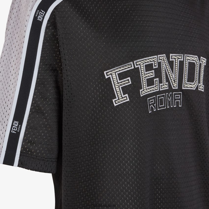 vêtements Fendi t-shirt en maille technique gris hommes 8X8J2J1944 Fendi Lunette De Soleil