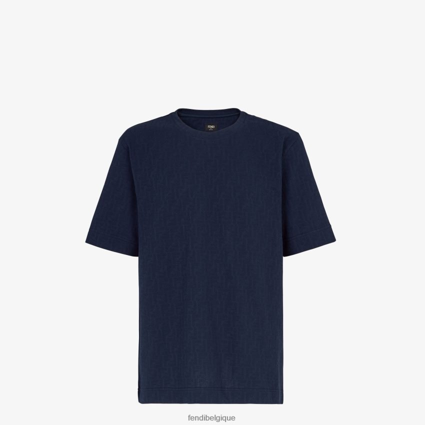 vêtements Fendi t-shirt piqué bleu hommes 8X8J2J1908 Fendi Lunette De Soleil