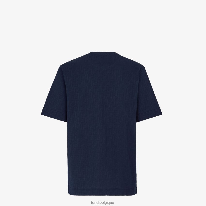 vêtements Fendi t-shirt piqué bleu hommes 8X8J2J1908 Fendi Lunette De Soleil