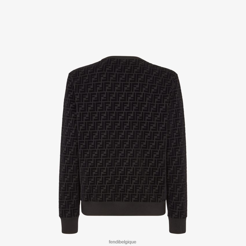 vêtements Fendi sweat piqué noir hommes 8X8J2J1996 Fendi Sac