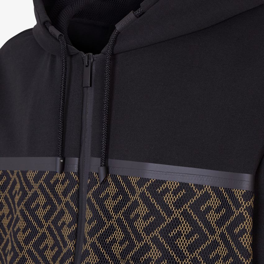 vêtements Fendi sweat-shirt en coton noir hommes 8X8J2J2138 Fendi Belgique