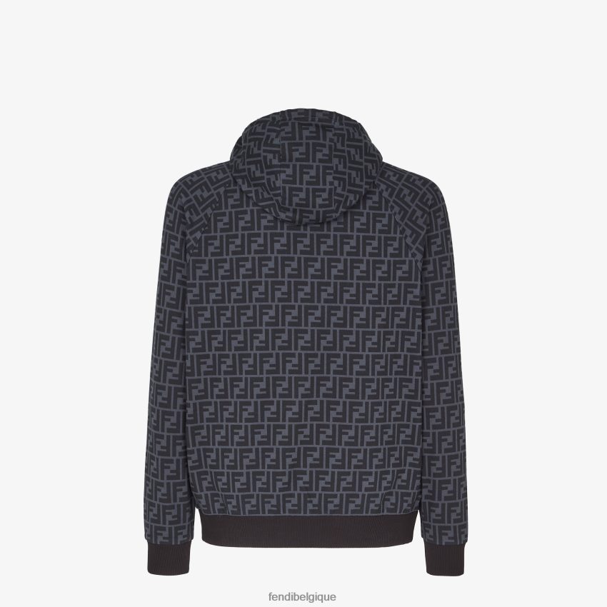 vêtements Fendi sweat-shirt en coton noir hommes 8X8J2J2196 Fendi Lunette De Soleil