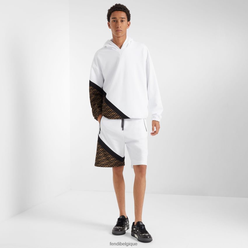 vêtements Fendi sweat-shirt en jersey blanc hommes 8X8J2J1992 Fendi Lunette De Soleil