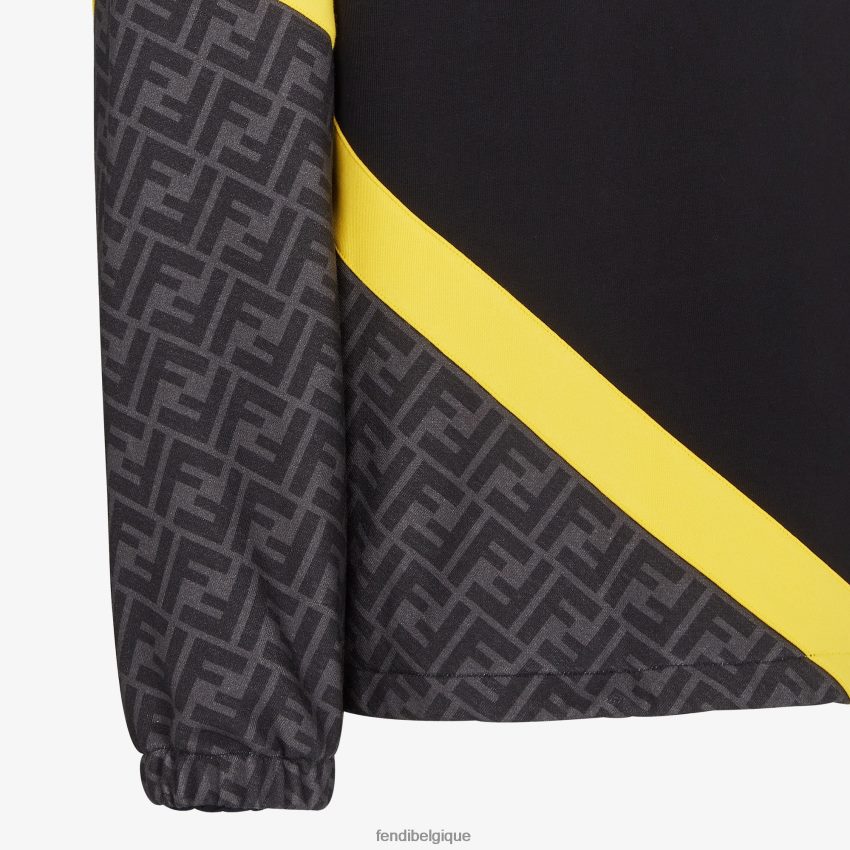 vêtements Fendi sweat-shirt en jersey noir hommes 8X8J2J2014 Fendi Sac