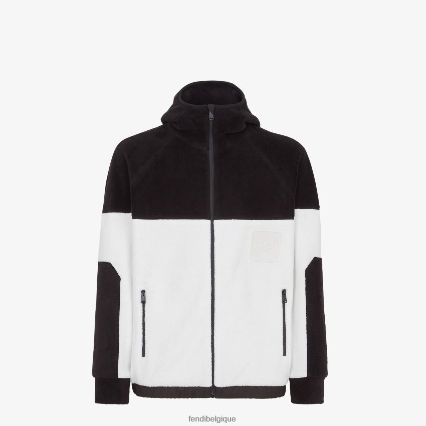 vêtements Fendi sweat-shirt en polaire blanc hommes 8X8J2J2105 Fendi Belgique