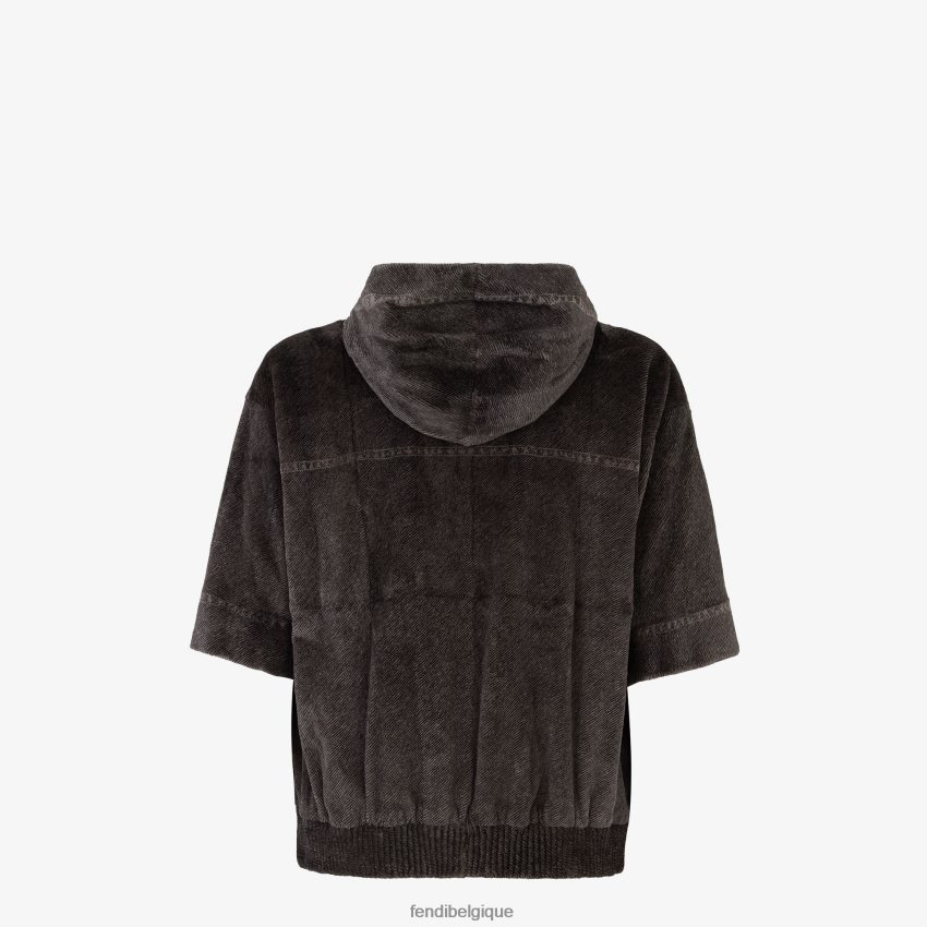 vêtements Fendi sweat-shirt en vison gris hommes 8X8J2J2191 Fendi Sac