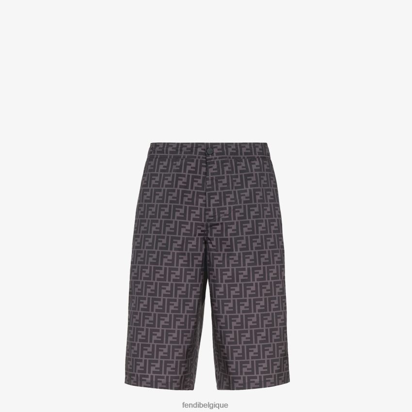 vêtements Fendi bermudas en nylon noir hommes 8X8J2J2117 Fendi Belgique