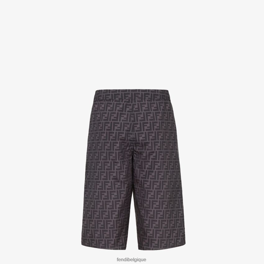 vêtements Fendi bermudas en nylon noir hommes 8X8J2J2117 Fendi Belgique