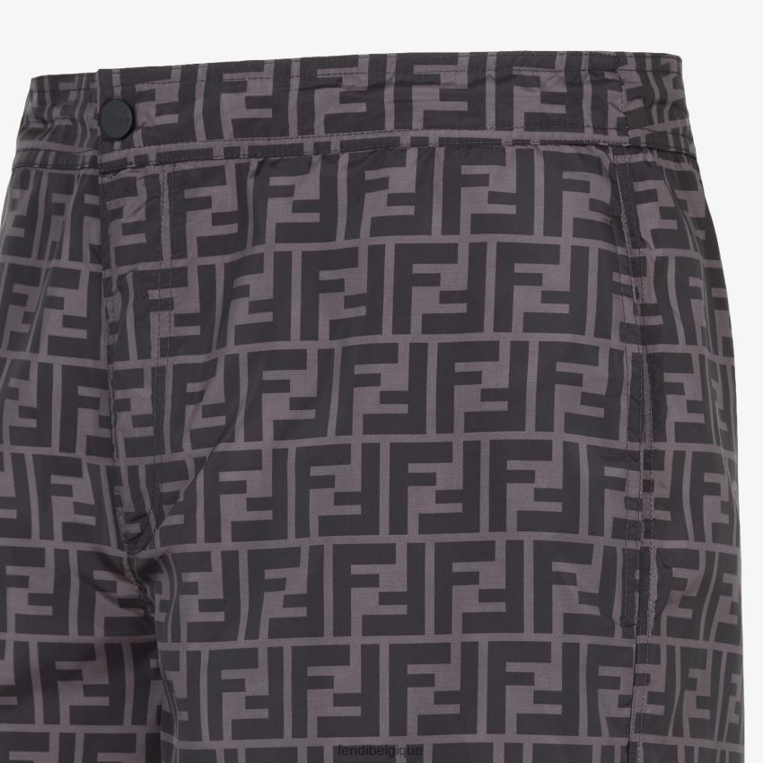 vêtements Fendi bermudas en nylon noir hommes 8X8J2J2117 Fendi Belgique
