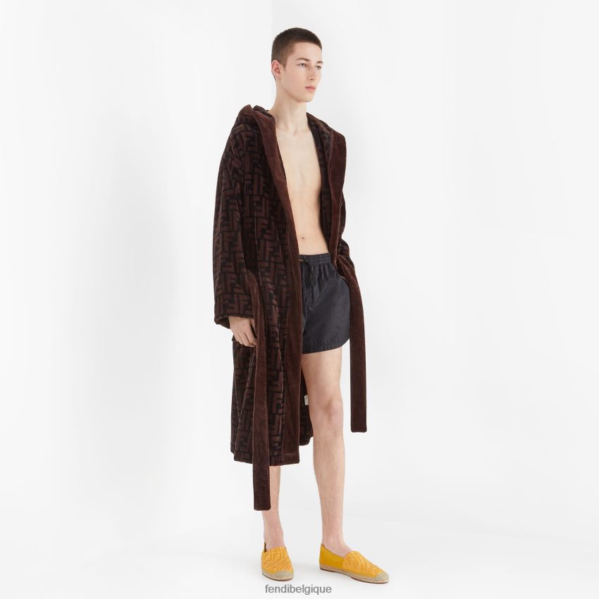 vêtements Fendi peignoir en coton brun hommes 8X8J2J2179 Fendi Sac