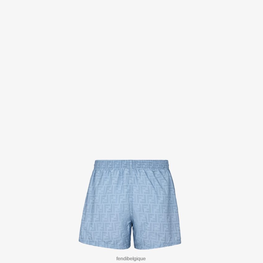 vêtements Fendi short en nylon bleu hommes 8X8J2J1942 Fendi Sac