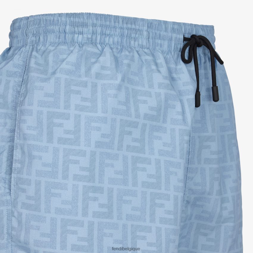vêtements Fendi short en nylon bleu hommes 8X8J2J1942 Fendi Sac