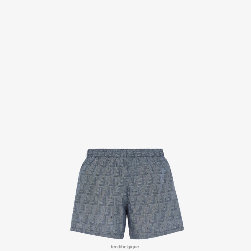 vêtements Fendi short en nylon bleu hommes 8X8J2J1959 Fendi Lunette De Soleil