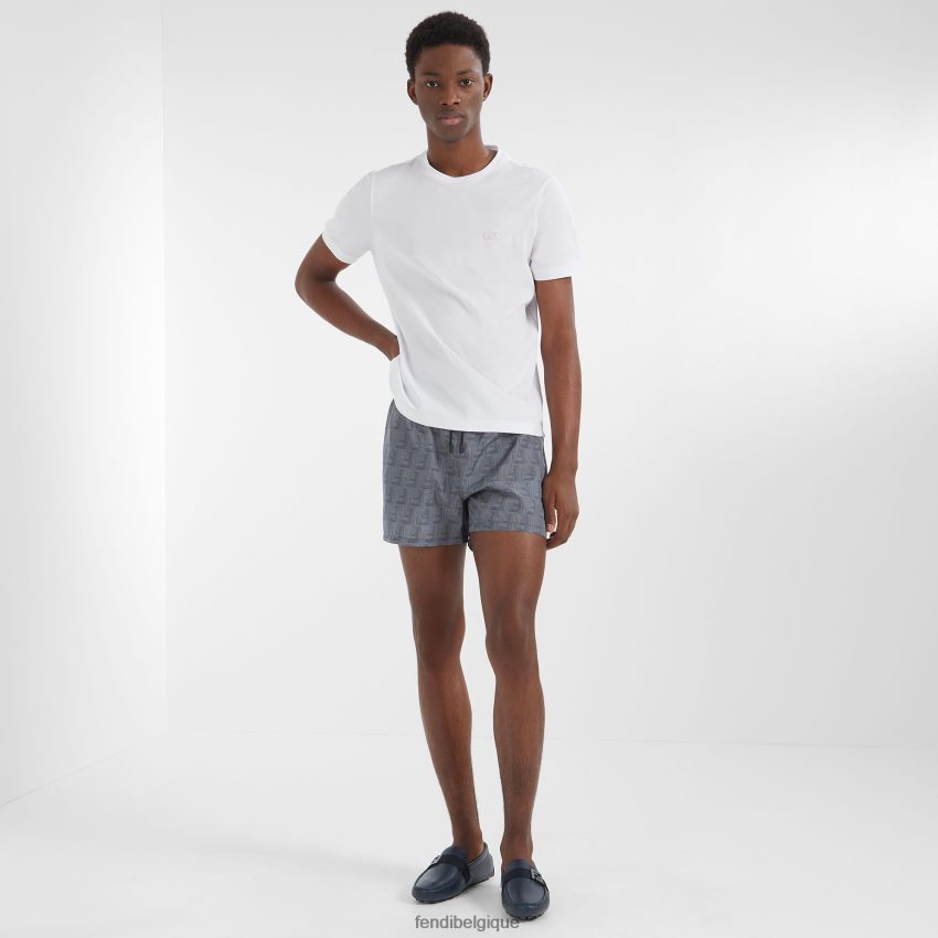 vêtements Fendi short en nylon bleu hommes 8X8J2J1959 Fendi Lunette De Soleil