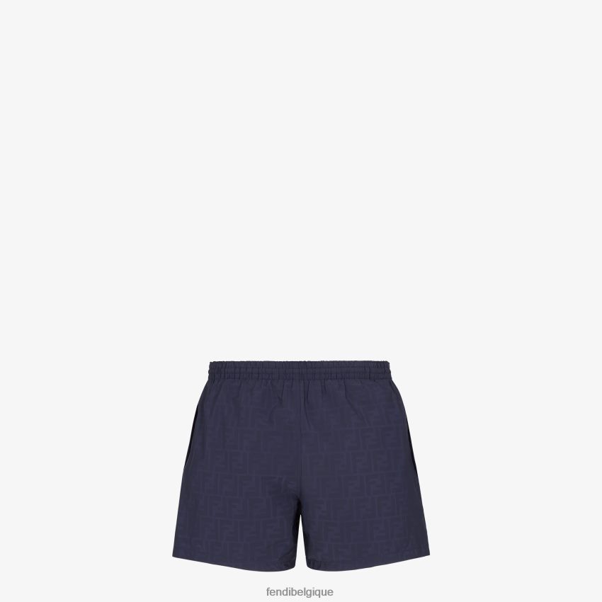 vêtements Fendi short en nylon bleu hommes 8X8J2J2027 Fendi Belgique