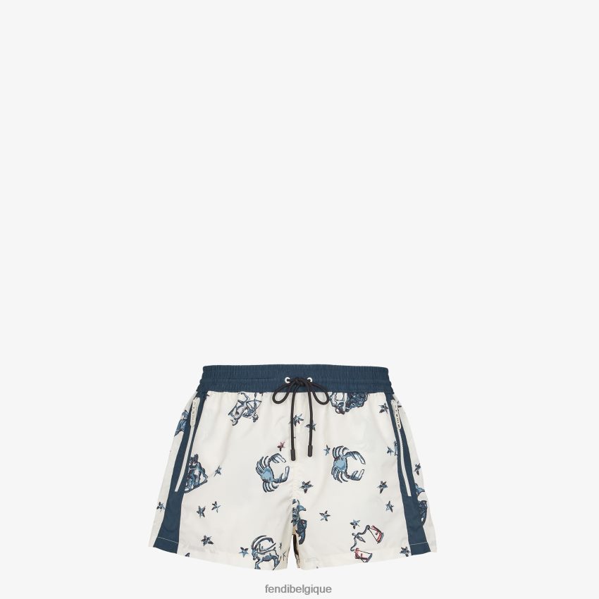 vêtements Fendi short en nylon multicolore hommes 8X8J2J1955 Fendi Belgique