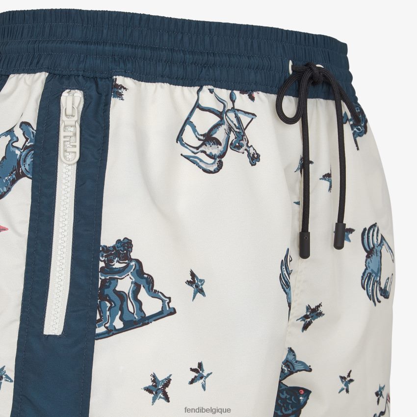 vêtements Fendi short en nylon multicolore hommes 8X8J2J1955 Fendi Belgique