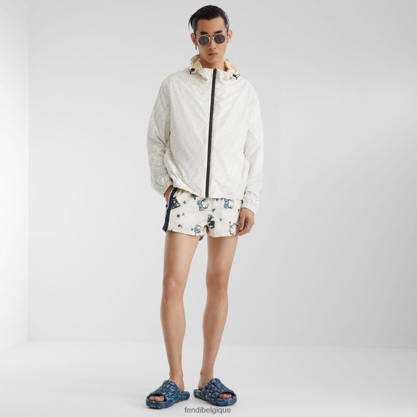vêtements Fendi short en nylon multicolore hommes 8X8J2J1955 Fendi Belgique