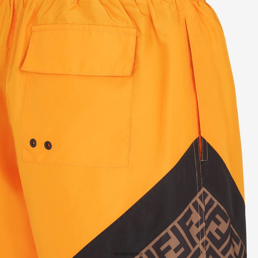 vêtements Fendi short en nylon orange hommes 8X8J2J2008 Fendi Sac